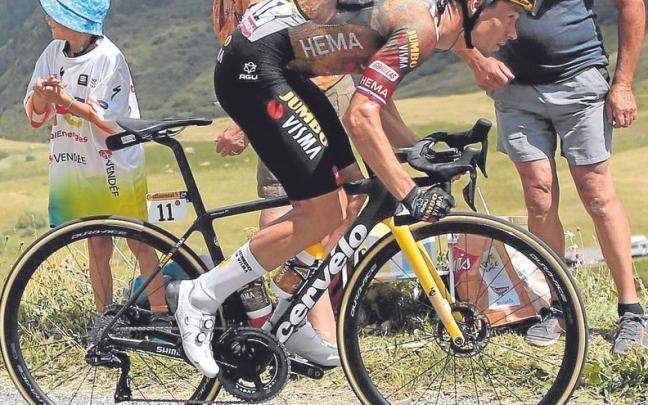 Primoz Roglic, antes de retirarse del Tour. | FOTO: N.G.