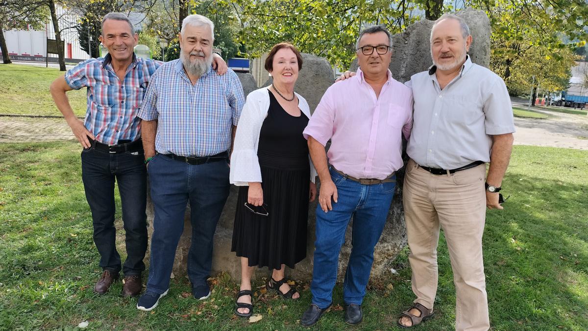 Los presidentes del club: García, Orive, Bolzoni, Vicente y Furiol.