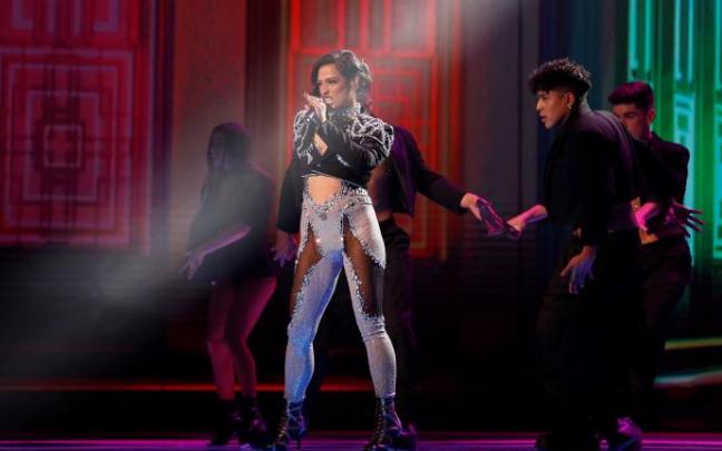 Chanel, durante su actuación en la final del Benidorm Fest.