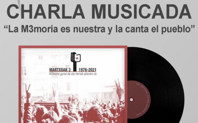 Cartel sobre la charla musicada del 3 de marzo en las fiestas de Zaramaga. Cartel sobre la charla musicada del 3 de marzo en las fiestas de Zaramaga.