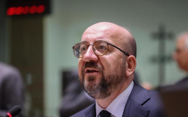 El presidente del Consejo Europeo, Charles Michel, en su comparecencia en el Parlamento Europeo