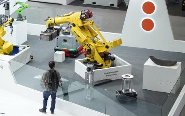 Una máquina fabricada por Tecnalia, en la bienal celebrada este mes en el BEC. Una máquina fabricada por Tecnalia, en la bienal celebrada este mes en el BEC.