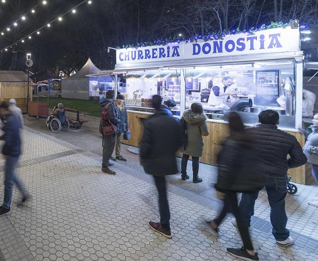 Una churrería en Donostia