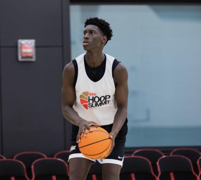 Cissoko, en un entrenamiento previo al Nike Hoop Summit