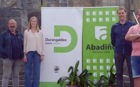 Félix Moreno, Irene Zuazo, Mikel Garaizabal e Iñaki Rekalde, en la presentación de ayer lunes.