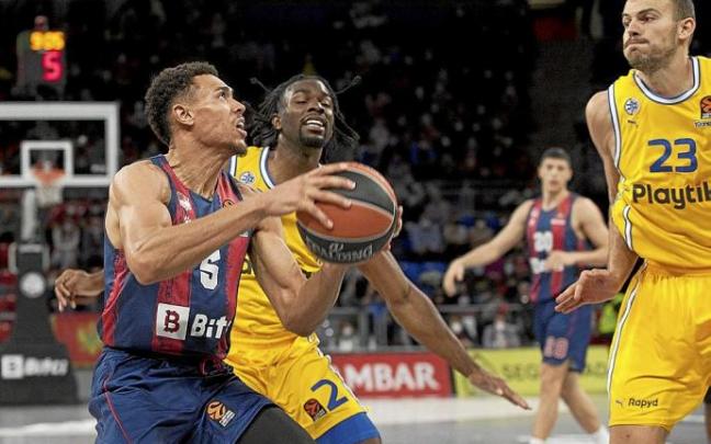 Baldwin se dispone a atacar el aro en el reciente partido continental ante el Maccabi. Foto: Josu Chavarri