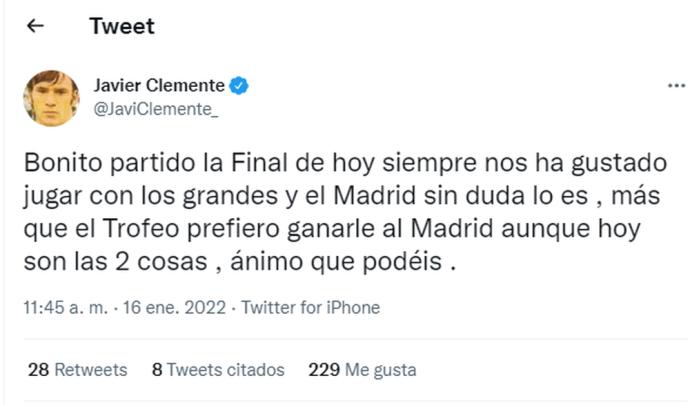 Javier Clemente, la Supercopa y el Madrid