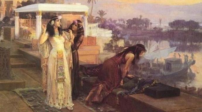 Pintura de Cleopatra y más mujeres.