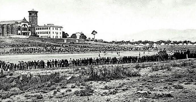 Campo de Las Llanas (Sestao) en 1924. Foto: Archivo Histórico de la Diputación Foral de Vizcaya