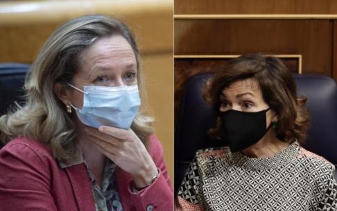 Nadia Calviño y Carmen Calvo. Nadia Calviño y Carmen Calvo.