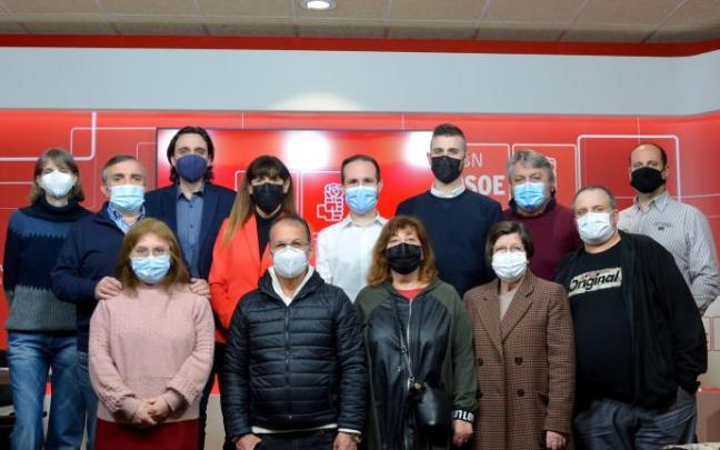 Integrantes del Comité Regional del PSN-PSOE de Pamplona.
