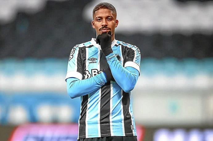 Jean Pyerre, durante un partido con el Gremio de Porto Alegre. Foto: Gremio