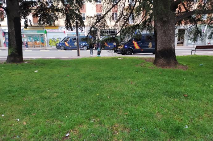 Imagen de esta mañana antes del desalojo