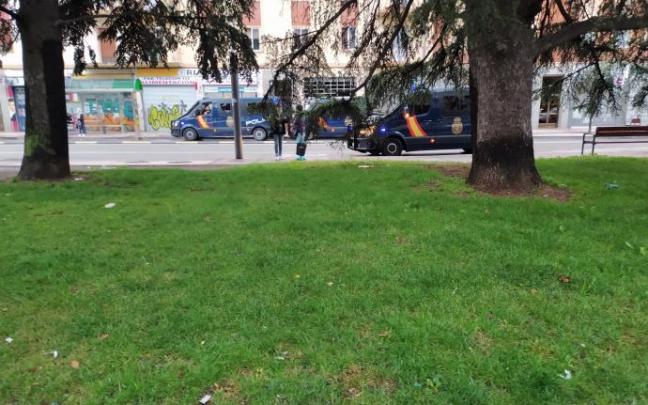 Imagen de esta mañana antes del desalojo