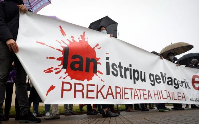 Concentración tras un accidente laboral.