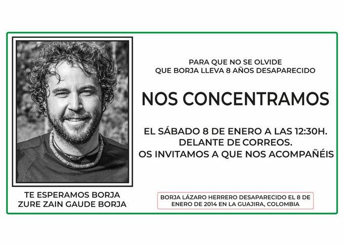 Convocatoria de la concentración de este sábado de Borja Lázaro.