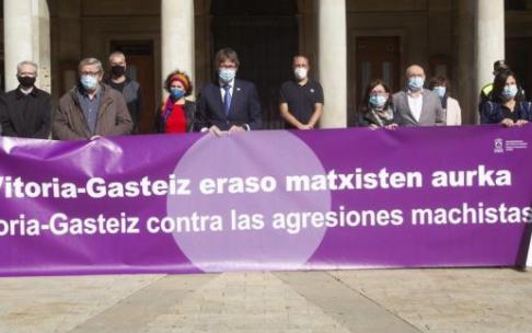 Concentración en contra de la violencia machista en 2020, ajena a la de este jueves. Concentración en contra de la violencia machista en 2020, ajena a la de este jueves.