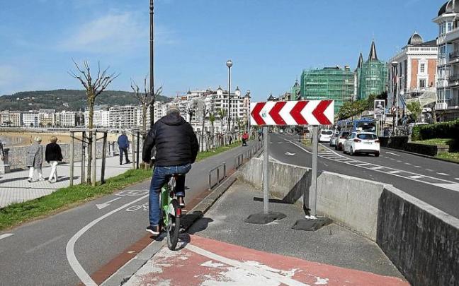 Bidegorri provisional, que se reformará para ser definitivo, una de las actuaciones previstas.