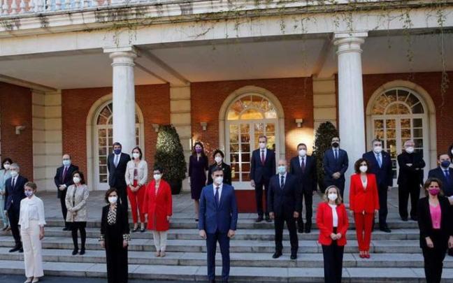 Última foto oficial del Gobierno de Sánchez Última foto oficial del Gobierno de Sánchez