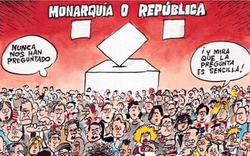 Cartel elaborado con motivo de la consulta sobre monarquía o república Cartel elaborado con motivo de la consulta sobre monarquía o república