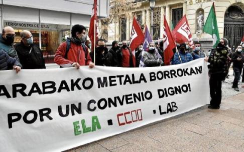 Movilización del pasado mes de diciembre de trabajadores del Metal alavés Movilización del pasado mes de diciembre de trabajadores del Metal alavés