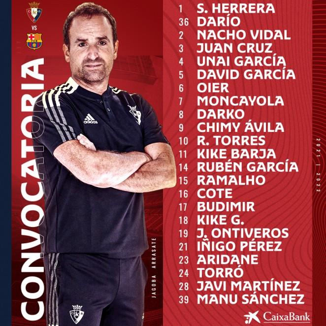 Imagen del listado de convocatoria