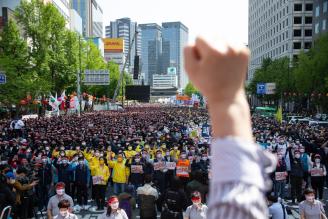 Corea del Sur. Las manifestaciones con motivo del Día del Trabajador en Seul reflejaron el tradicional orden oriental, a pesar de que como en otros lugares se reivindicaba una reforma laboral y la mejora en las condiciones de los trabajadores.