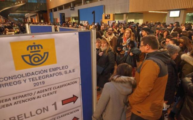 Casi ocho mil aspirantes a Correos se examinarán en el BEC el domingo. En la imagen, una convocatoria anterior en enero de 2020 Casi ocho mil aspirantes a Correos se examinarán en el BEC el domingo. En la imagen, una convocatoria anterior en enero de 2020