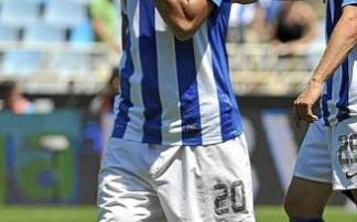 Cote, en un partido con la Real Sociedad. Foto: Rubén Plaza