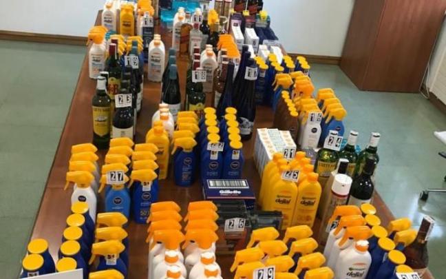 Productos robados en comercios de perfumería en Gasteiz
