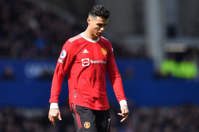 Cristiano Ronaldo durante el partido contra el Everton.