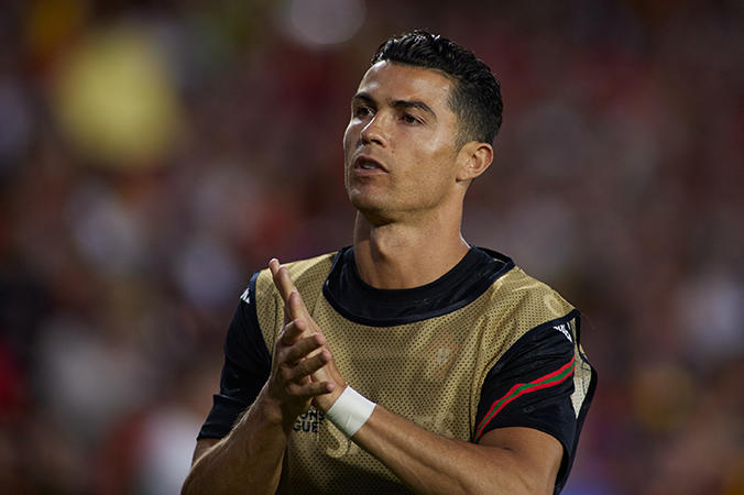 Cristiano Ronaldo durante un partido con Portugal.