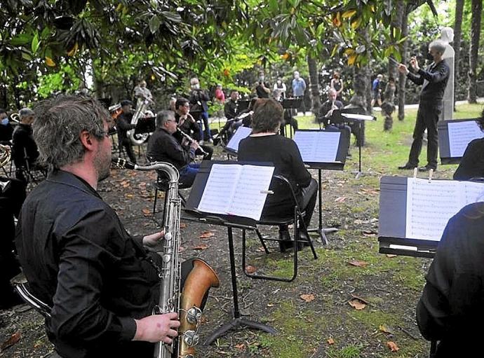 Acto musical celebrado ayer en Cristina Enea. Foto: N.G.