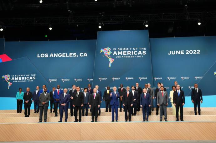 Foto de familia de la Cumbre de las Américas.