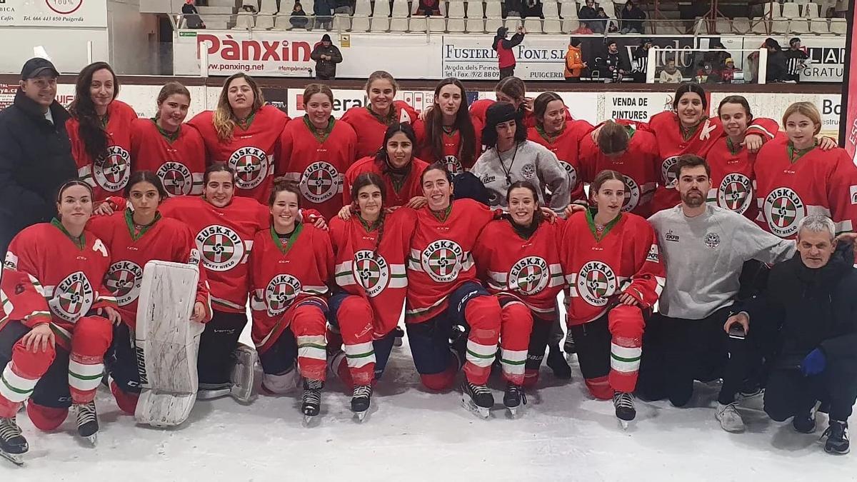 Selección vasca femenina de hockey hielo.