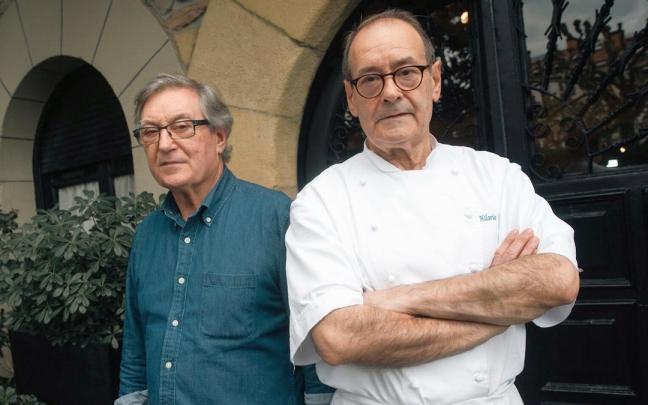 Hilario junto a su hermano Eusebio, que tambi&eacute;n se jubila.
