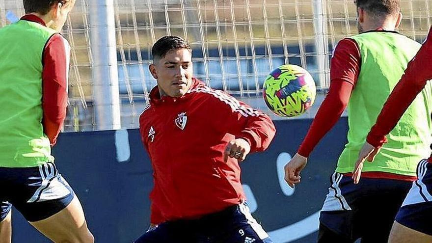 El Chimy Ávila, durante el entrenamiento de ayer.