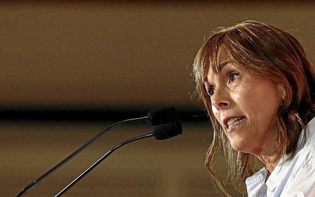 Uxua Barkos, ayer durante su intervención en la apertura del curso político.