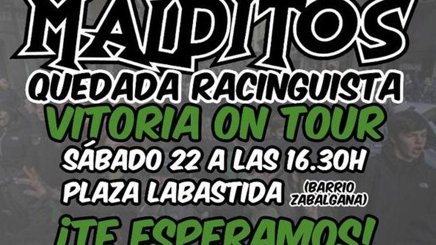 Cartel de la quedada de aficionados del Racing