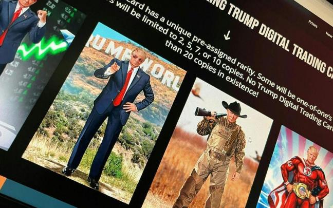 Algunos de los cromos digitales de Donald Trump.