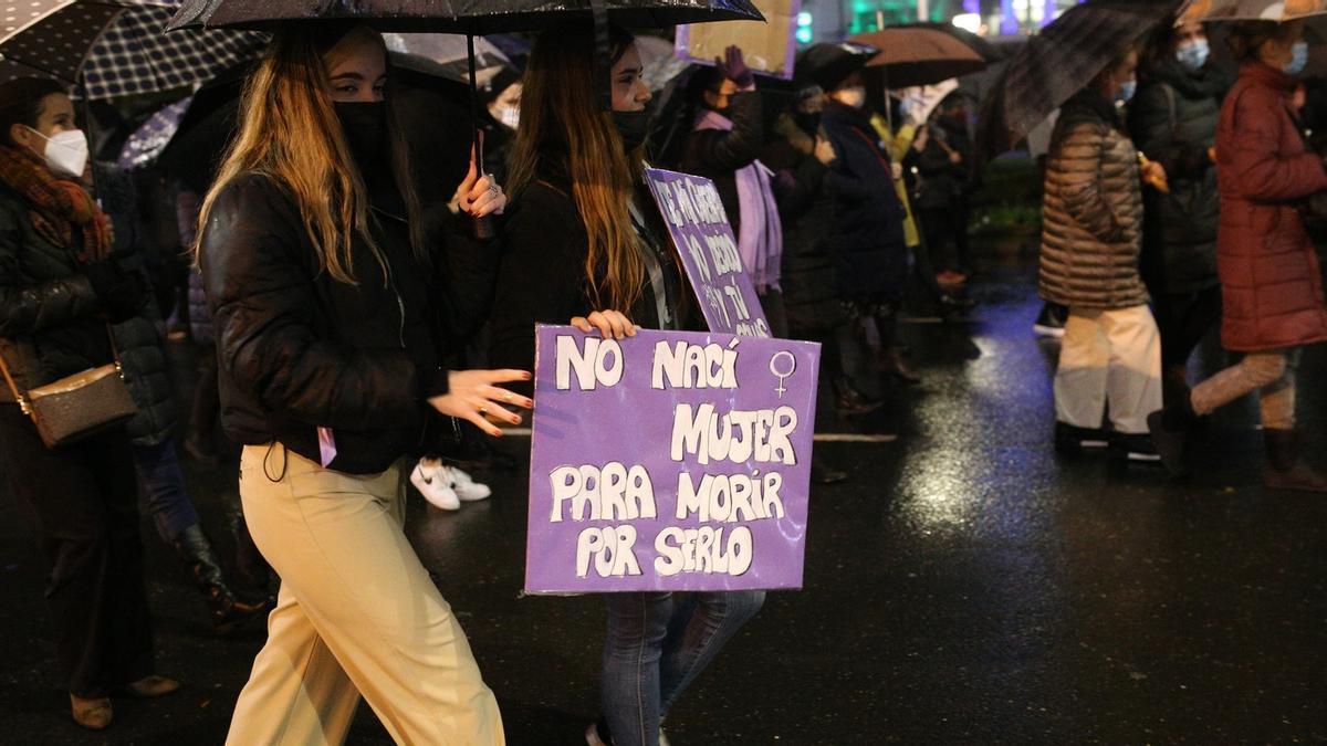 Una manifestación con motivo del Día contra la Violencia hacia la mujer.