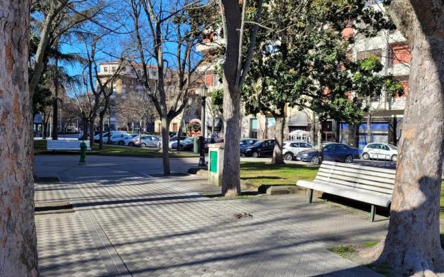 La plaza de Rosalía de Castro, en Pamplona. La plaza de Rosalía de Castro, en Pamplona.