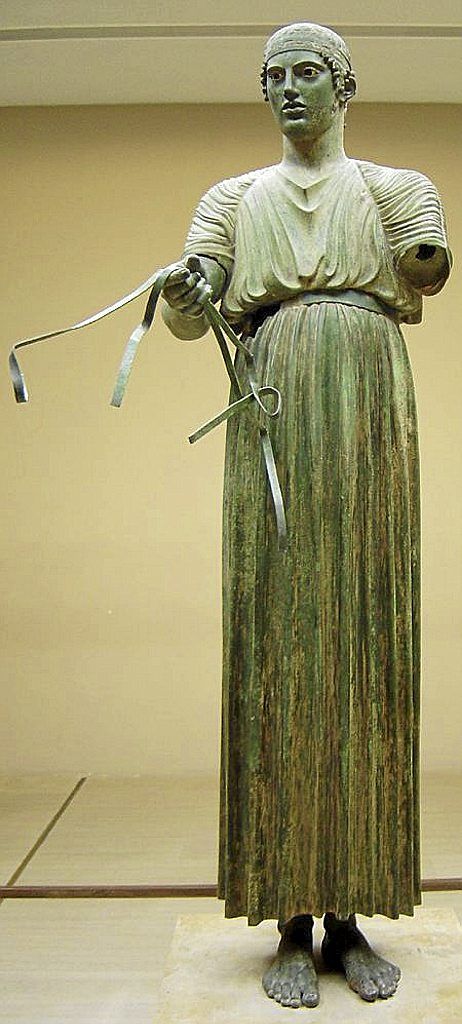 Estatua del Auriga, en el museo.