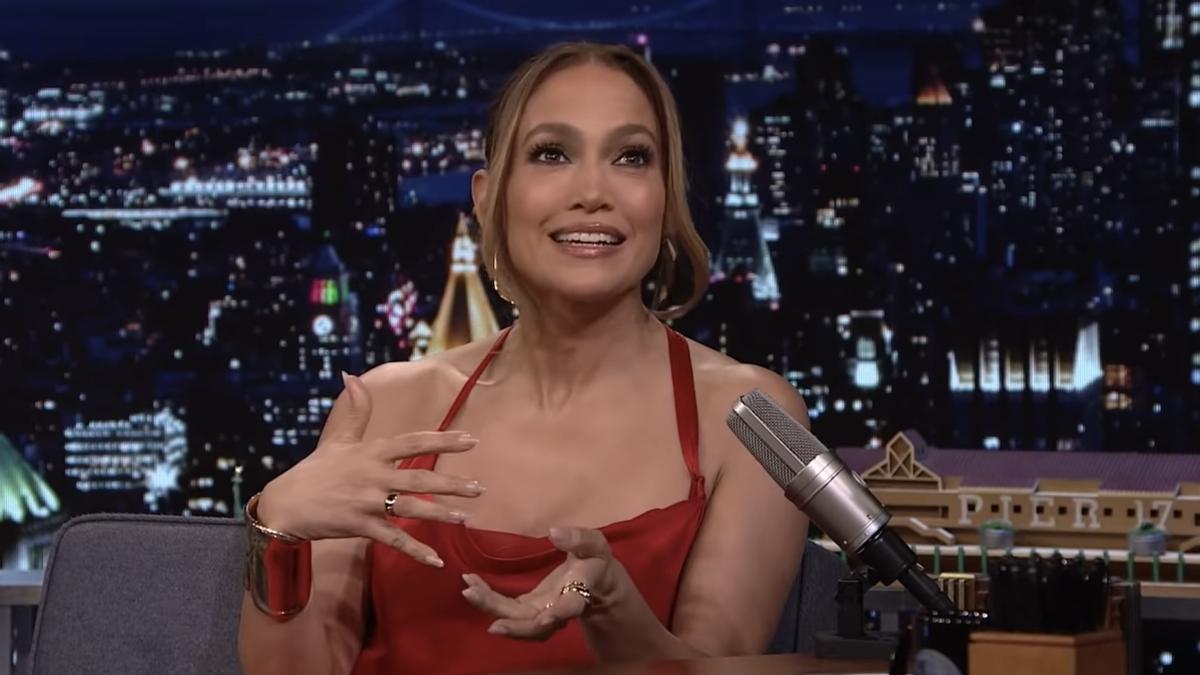 Jennifer Lopez en 'The Tonight Show'.