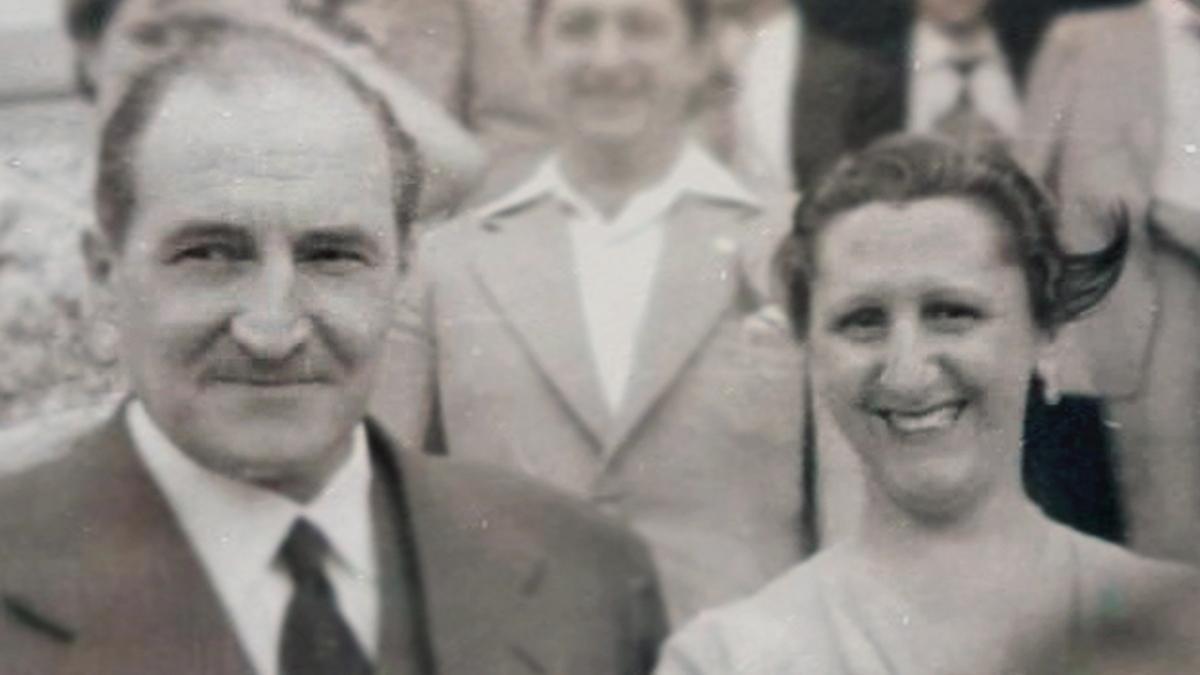 La fallecida, con el lehendakari Aguirre.