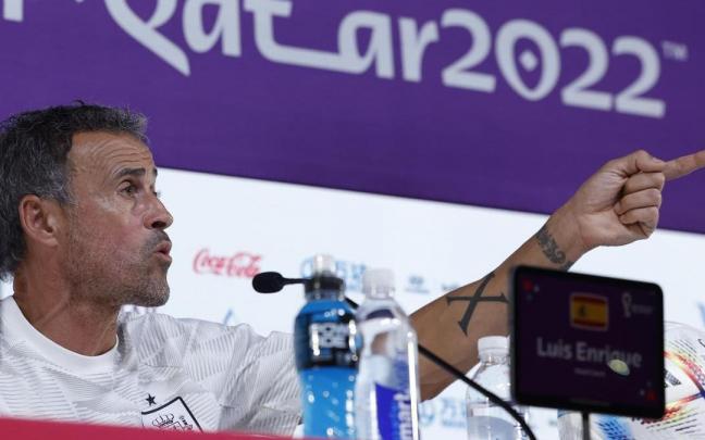 Luis Enrique durante la rueda de prensa previa al España - Marruecos.