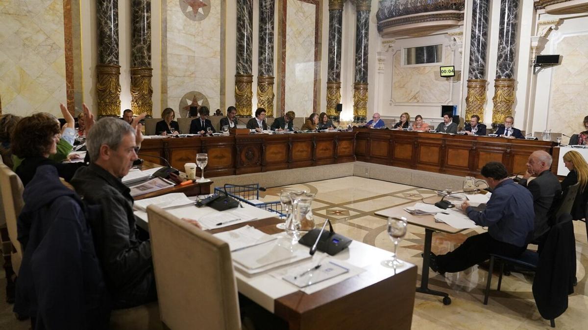 Pleno de Donostia celebrado este jueves y donde una trabajadora de la limpieza ha sido multada