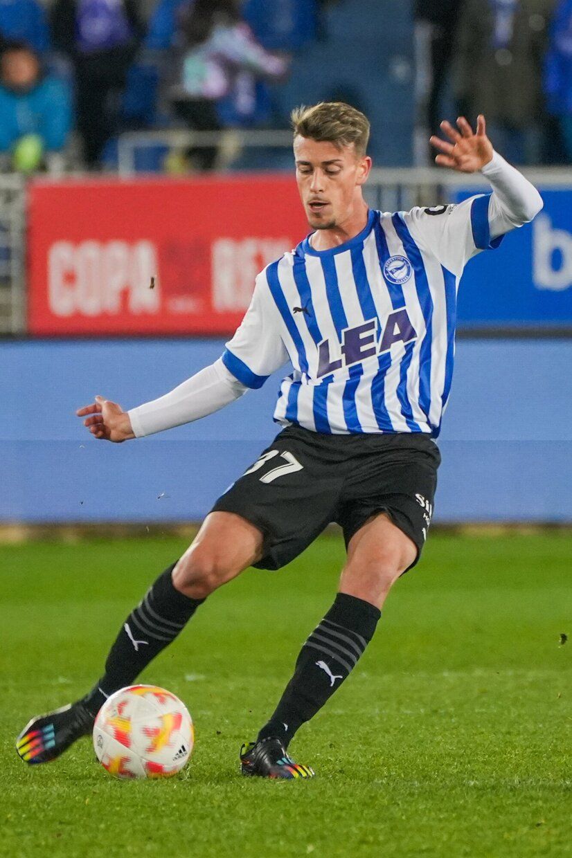 Antonio Blanco durante su debut con el Alavés