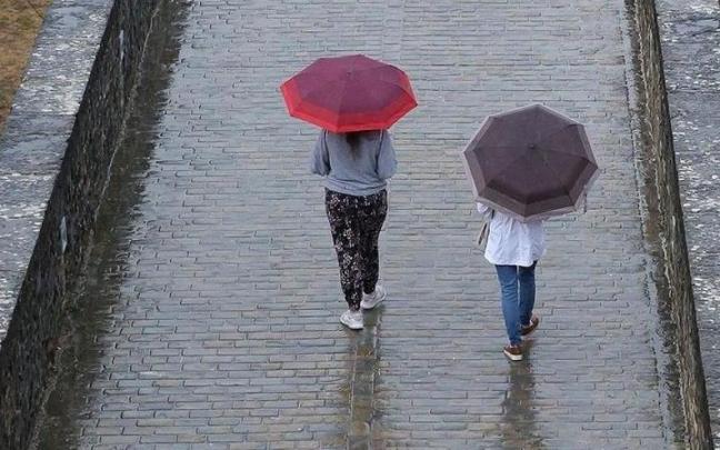 D&iacute;a de lluvia en Pamplona.