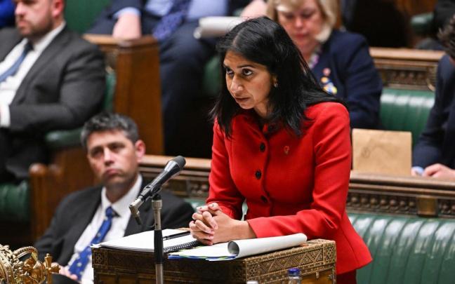 La ministra del Interior, Suella Braverman.